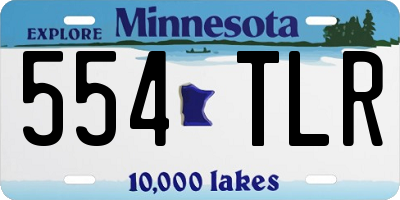 MN license plate 554TLR