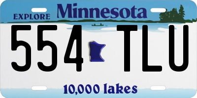 MN license plate 554TLU