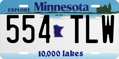 MN license plate 554TLW