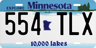 MN license plate 554TLX