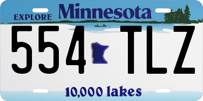 MN license plate 554TLZ