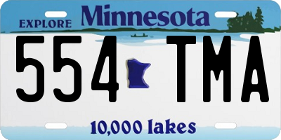 MN license plate 554TMA