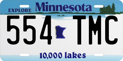 MN license plate 554TMC