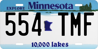 MN license plate 554TMF