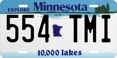 MN license plate 554TMI
