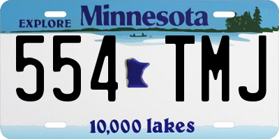 MN license plate 554TMJ