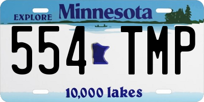 MN license plate 554TMP