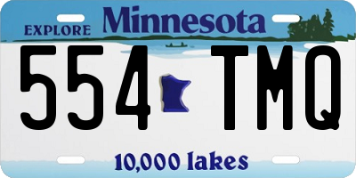 MN license plate 554TMQ