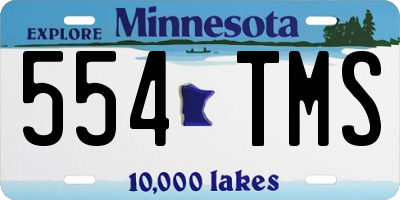 MN license plate 554TMS