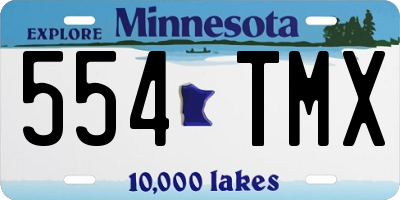 MN license plate 554TMX