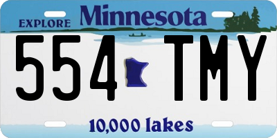 MN license plate 554TMY