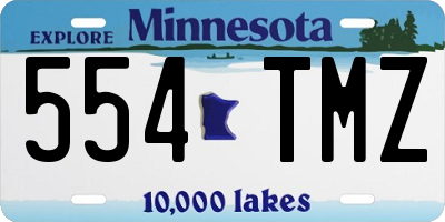 MN license plate 554TMZ