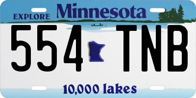 MN license plate 554TNB