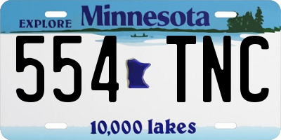 MN license plate 554TNC