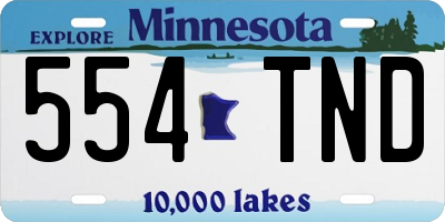 MN license plate 554TND