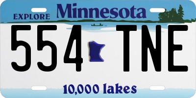 MN license plate 554TNE