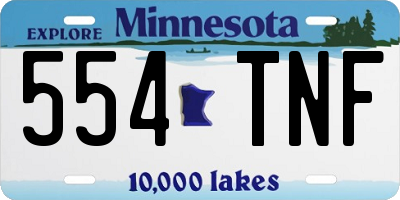 MN license plate 554TNF