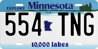 MN license plate 554TNG