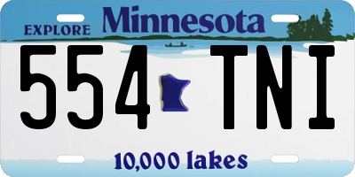 MN license plate 554TNI