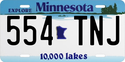 MN license plate 554TNJ