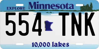 MN license plate 554TNK