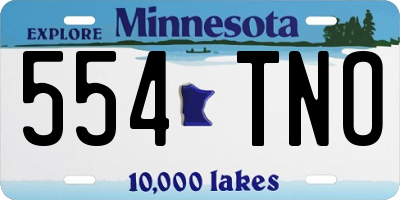 MN license plate 554TNO