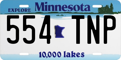 MN license plate 554TNP