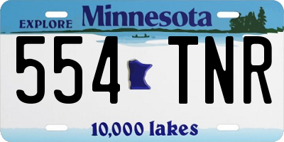 MN license plate 554TNR