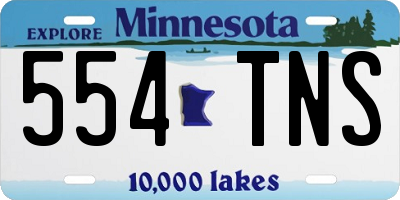 MN license plate 554TNS