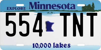 MN license plate 554TNT