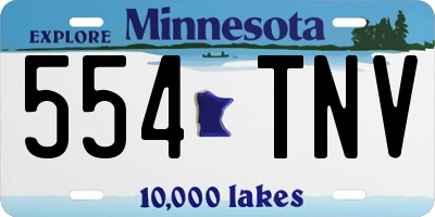 MN license plate 554TNV