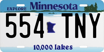 MN license plate 554TNY