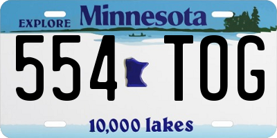 MN license plate 554TOG