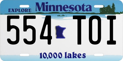 MN license plate 554TOI