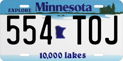 MN license plate 554TOJ