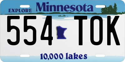 MN license plate 554TOK