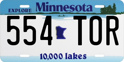 MN license plate 554TOR