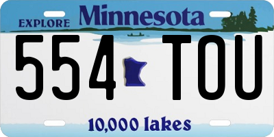 MN license plate 554TOU