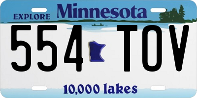 MN license plate 554TOV