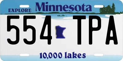 MN license plate 554TPA
