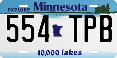 MN license plate 554TPB