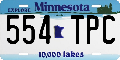 MN license plate 554TPC