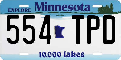 MN license plate 554TPD