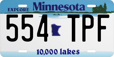MN license plate 554TPF