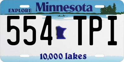 MN license plate 554TPI