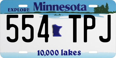 MN license plate 554TPJ