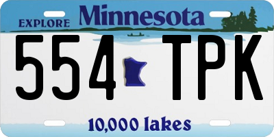 MN license plate 554TPK