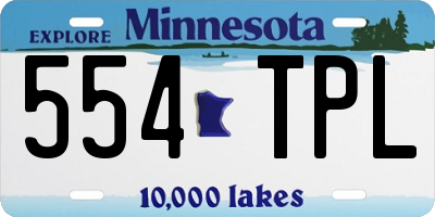 MN license plate 554TPL