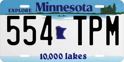 MN license plate 554TPM