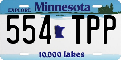 MN license plate 554TPP